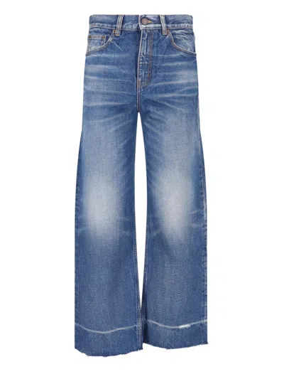 Chloé Wide Leg Jeans In Blue