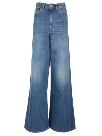 Chloé Wide Leg Jeans In Blue