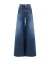 Chloé Wide-leg Denim Jeans With High Waist And Five-pocket Design In Blue