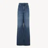 Chloé Rigid High-rise Wide-leg Jeans In Blue