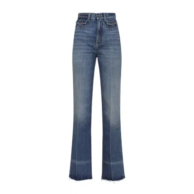 Chloé Chloe Wide Leg Jeans Women In Blue
