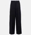 Chloé Wide-leg Linen Drill Pants In Blue
