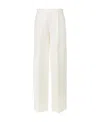 Chloé Relaxed Fit Straight Leg Linen Trousers In White