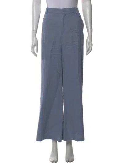 Pre-owned Chloé Wide Leg Pants In Blue