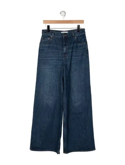 Pre-owned Chloé Wide Leg Pants In Blue