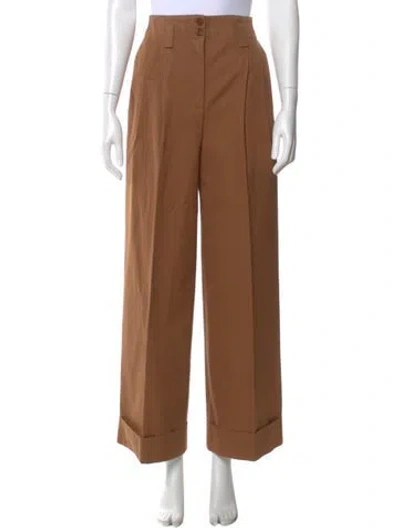 Pre-owned Chloé Wide Leg Pants In Orange