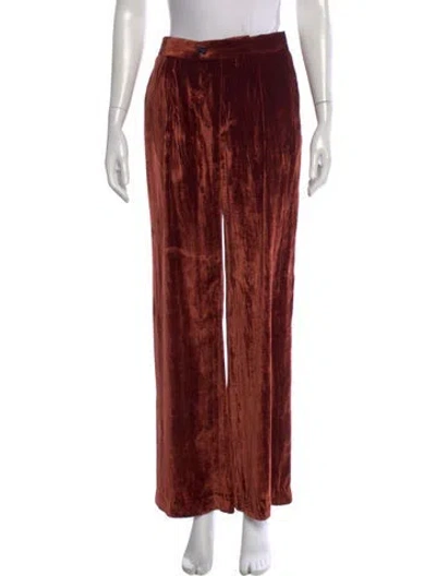 Pre-owned Chloé Wide Leg Pants In Orange