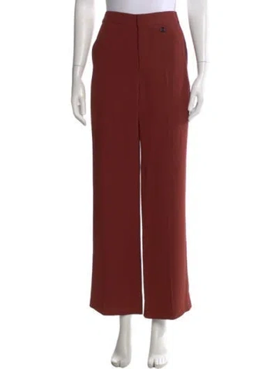 Pre-owned Chloé Wide Leg Pants In Red