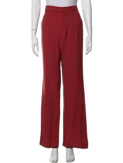 Pre-owned Chloé Wide Leg Pants In Red
