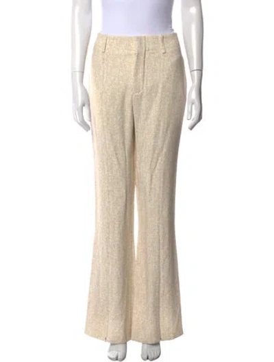 Pre-owned Chloé Wide Leg Pants In White