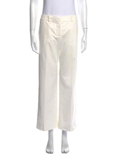 Pre-owned Chloé Wide Leg Pants In White