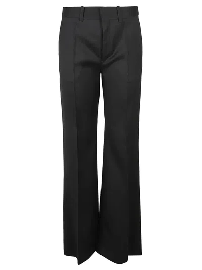 Chloé Wide-leg Tailored Trousers With Structured Waistband In Black