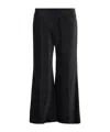 Chloé Black Pants With High Waist And Wide Leg In Viscose Blend Stretch Woman In Black