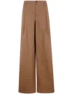 Chloé Wide Leg Trousers In Brown