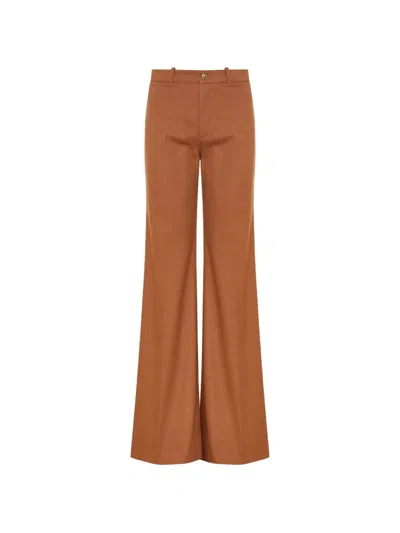 Chloé Wide-leg Trousers In Brown