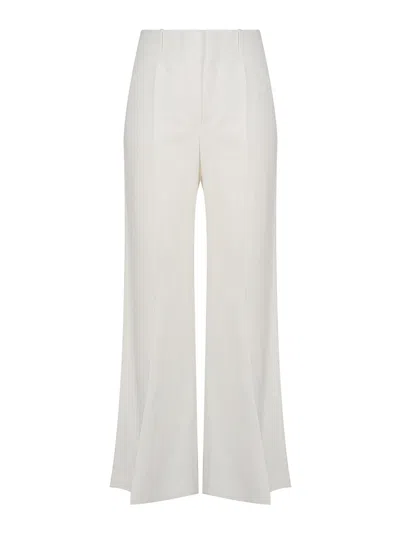 Chloé Wide Leg Trousers In White