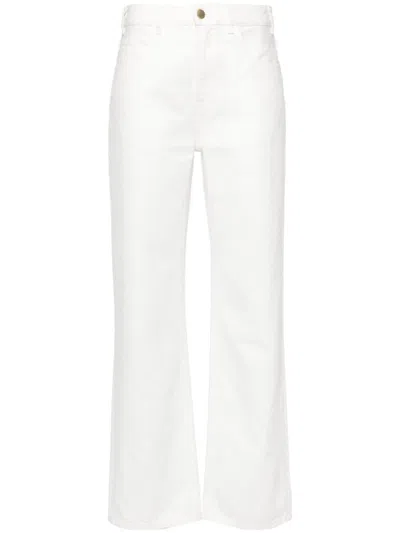Chloé Wide Leg Denim Jeans In White