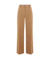 Chloé Wide-leg Wool Cashmere Pants In Brown