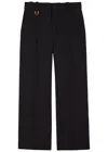 Chloé Chloe Wide-leg Wool Trousers In Black