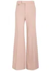 Chloé Chloe Wide-leg Wool Trousers In Pink