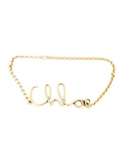 Pre-owned Chloé Wide Metal Waist Belt
