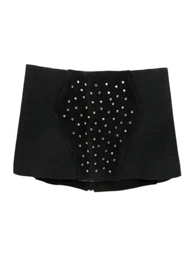 Pre-owned Chloé Wide Suede Waist Belt In Black