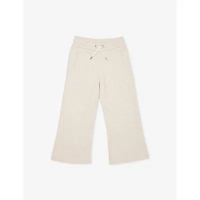Chloé Kids' Wide-leg Cotton Jogging Bottoms 4-14 Years Chine Ecru