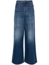 Chloé Wide-leg Denim Jeans With High Waist And Five-pocket Design In Blue