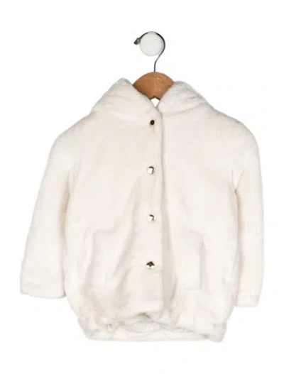 Pre-owned Chloé Babies' Winter Hooded Coat In White