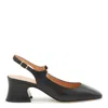 Chloé Charms 55 Chain-embellished Leather Pumps In Black