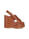 Chloé Maxime High Sandals Shoes In Brown