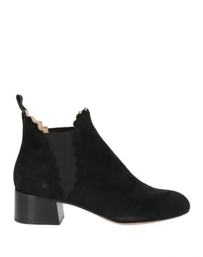 Chloé Woman Ankle Boots Black Size 6 Leather