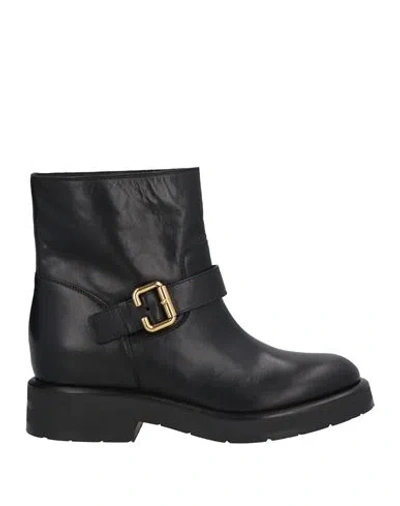 Chloé Woman Ankle Boots Black Size 7 Leather
