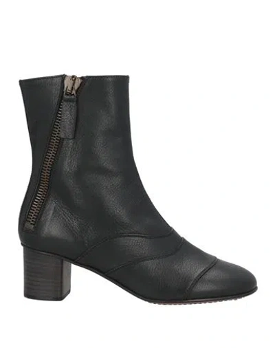 Chloé Woman Ankle Boots Black Size 7 Leather