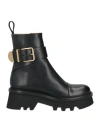 Chloé Woman Ankle Boots Black Size 6 Leather
