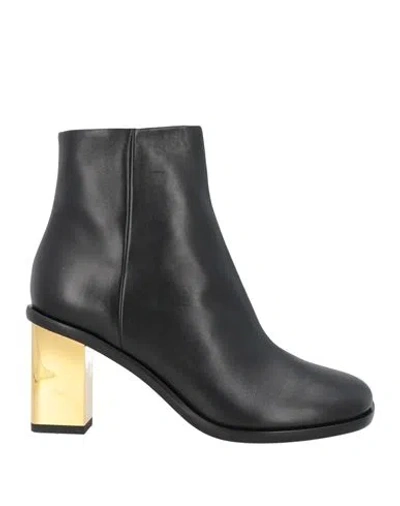 CHLOÉ CHLOÉ WOMAN ANKLE BOOTS BLACK SIZE 9 LEATHER