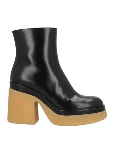 Chloé Woman Ankle Boots Black Size 8 Leather