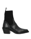 Chloé Nellie 50 Knitted-sock Leather Ankle Boots In Black