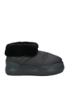 Chloé Woman Ankle Boots Black Size 8 Shearling, Textile Fibers In Black