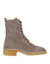 Chloé Woman Ankle Boots Grey Size 5 Leather In Grey