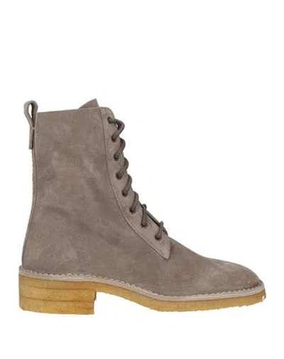 Chloé Woman Ankle Boots Grey Size 5 Leather
