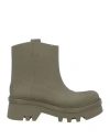 CHLOÉ CHLOÉ WOMAN ANKLE BOOTS MILITARY GREEN SIZE 8 RUBBER