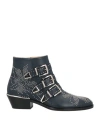 Chloé Woman Ankle Boots Navy Size 5 Leather