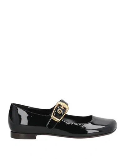 CHLOÉ CHLOÉ WOMAN BALLET FLATS BLACK SIZE 7 LEATHER