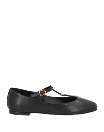 CHLOÉ CHLOÉ WOMAN BALLET FLATS BLACK SIZE 8 LEATHER