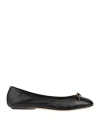 Chloé Woman Ballet Flats Black Size 9 Leather In Black