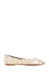 Chloé Marcie Python Print Leather Ballet Flats In Beige
