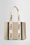 Chloé Women Woody Mini Canvas Tote In Beige