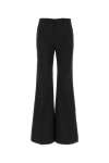 Chloé Black Pants With High Waist And Wide Leg In Viscose Blend Stretch Woman In Black