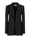 Chloé Chloè Single Breasted Silk Blend Wool Jacket In Black